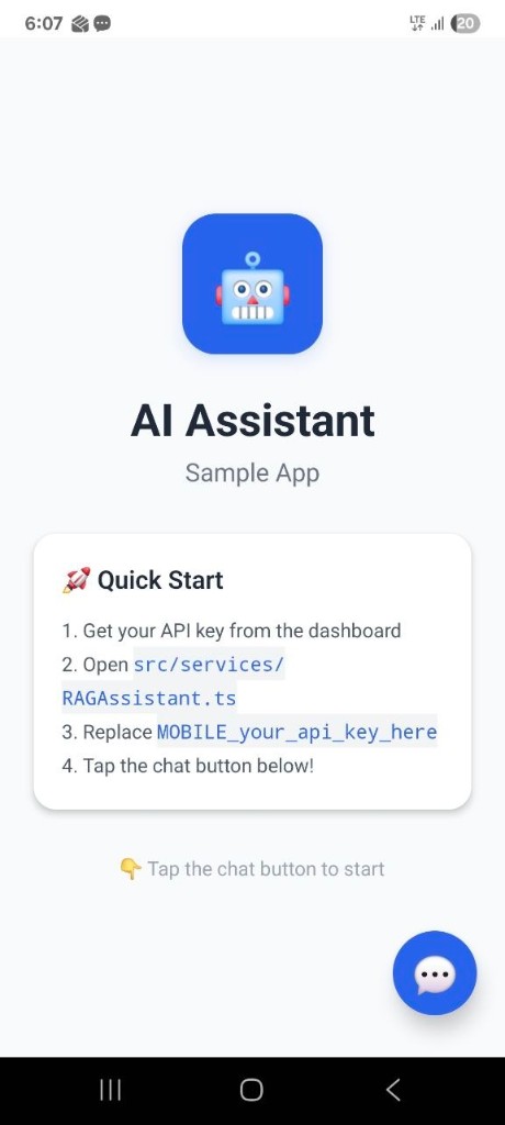 Sample App with Quick Start integration guide